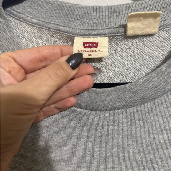 Levi's Gray Multicolor Logo Women's Sweater - Picture 3 of 6